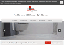 Tablet Screenshot of fliesen-ehme.de